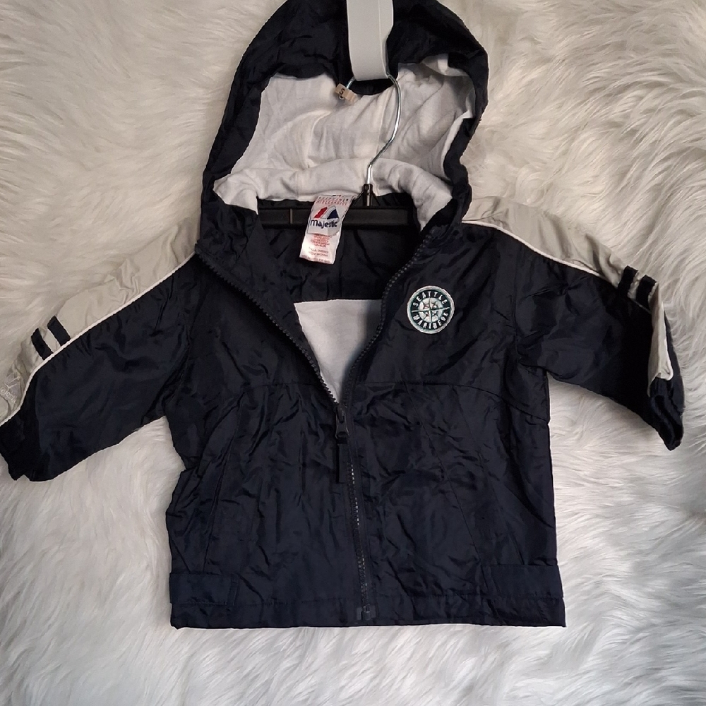 Majestic Black and Gray Kids Raincoat